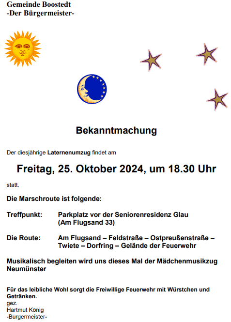 Laterne Umzug Boostedt 24