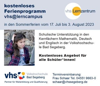 Kostenloses Angebot für alle Schülerinnen und Schüler Kostenloses Angebot für alle Schülerinnen und Schüler